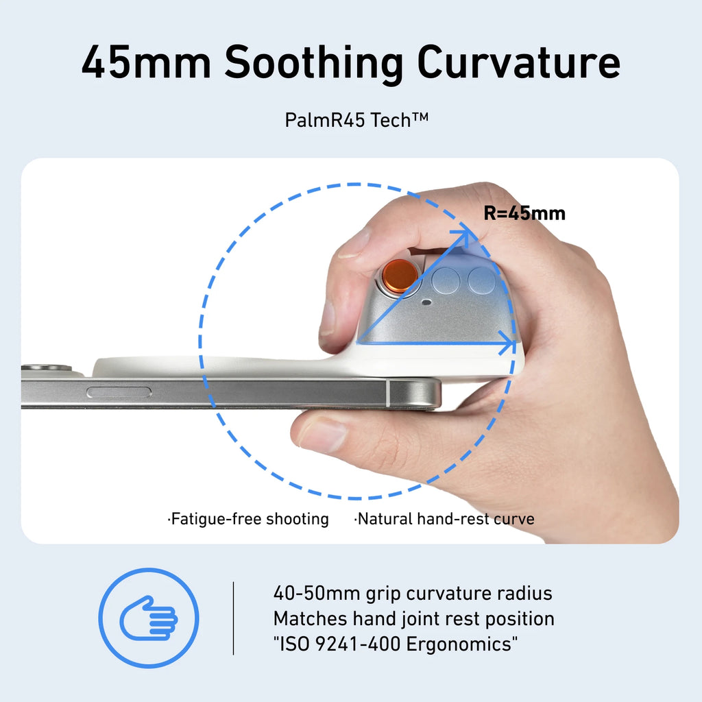 Magnetic Smart Phone Camera Grip Shooting Aid with Remote Control Handle