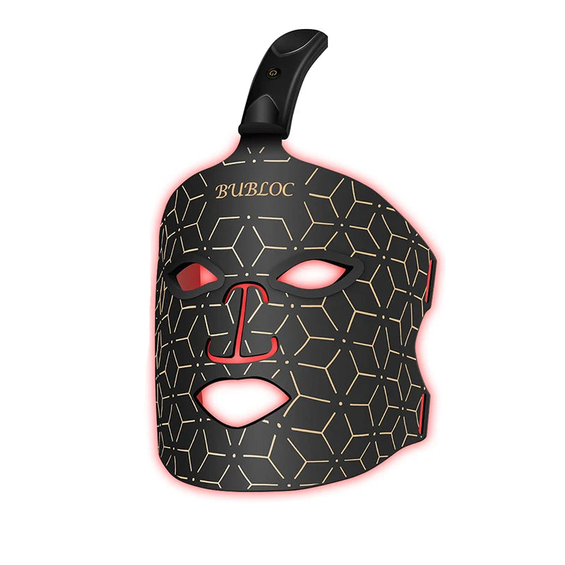Portable Silicone LED Face Mask with Neck Red Light Infrared Therapy