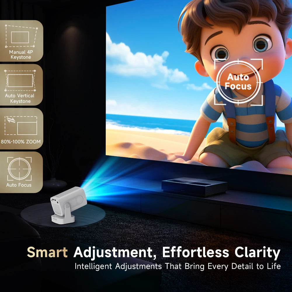 Auto Focus Outdoor Movie Projector