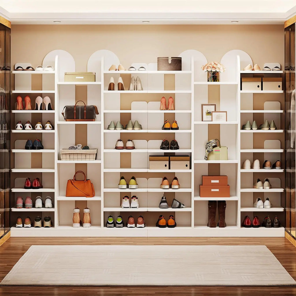 Premium 13-Tier Freestanding Tall Wooden Shoe Rack