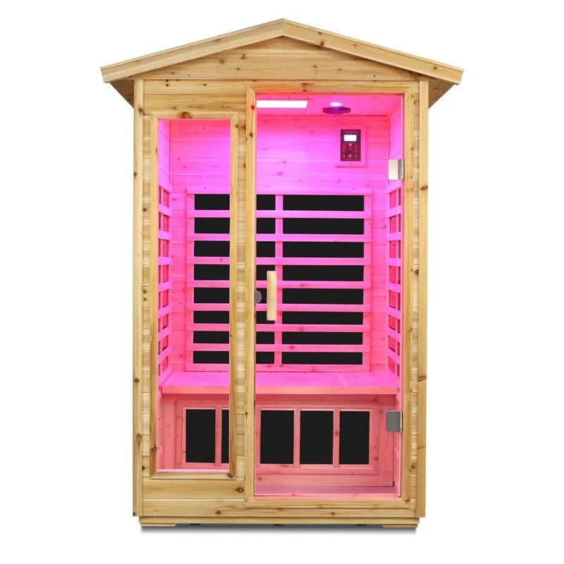 Outdoor Infrared Sauna for Two – Relaxing Private Cabin with Heating Panels