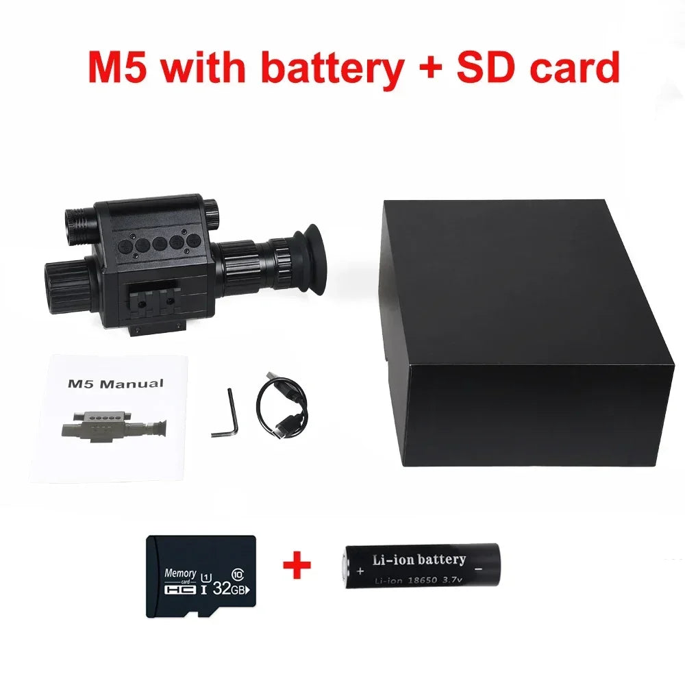 5X Zoom HD 1080P Digital Night Vision Riflescope, Sight Monocular
