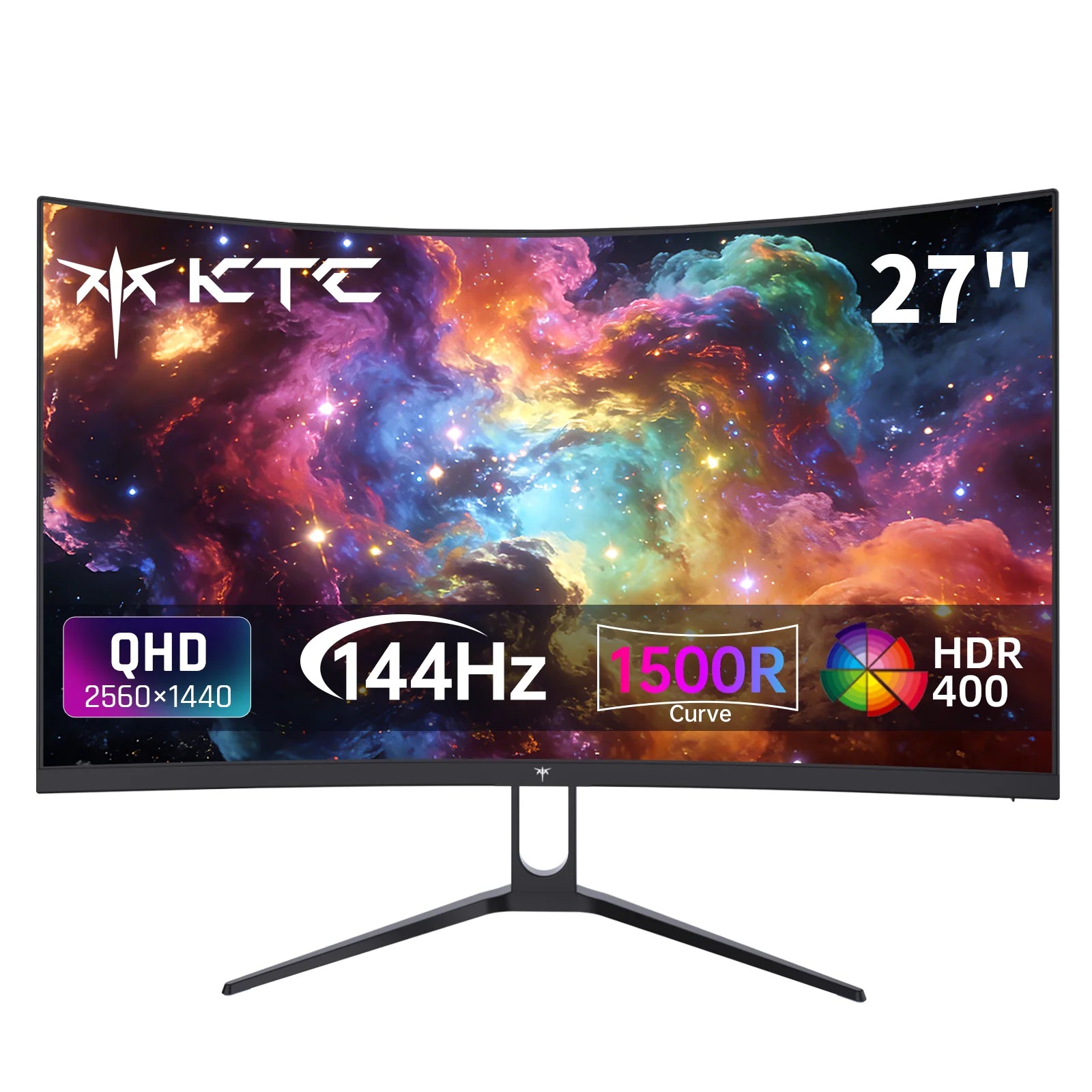 KTC 27" Curved Gaming Monitor (H27S5C) | 1440P QHD 144Hz 1500R Fast Gaming Display