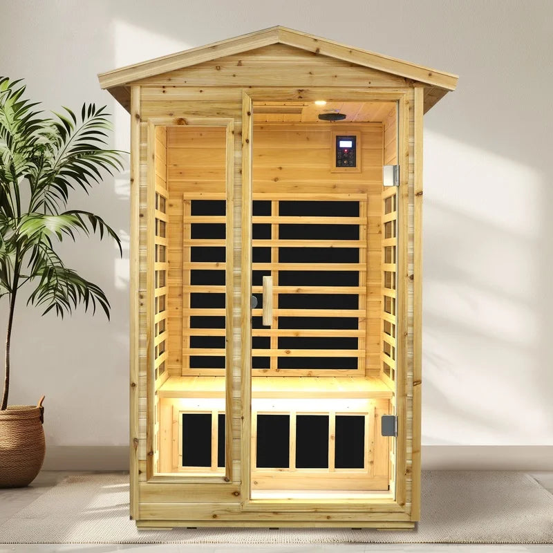 Outdoor Infrared Sauna for Two – Relaxing Private Cabin with Heating Panels