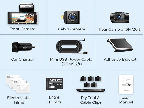 4K Dash Cam w/Rear Cam