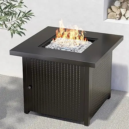 Grand Patio Outdoor Gas Fire Pit Table – 43-inch 50,000 BTU Rectangle Propane Firepit with Ceramic Tile Top