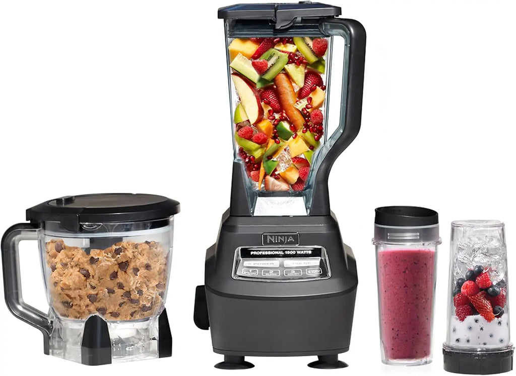 1500 W Mega Kitchen Blender, 8-Cup Food Processor and More