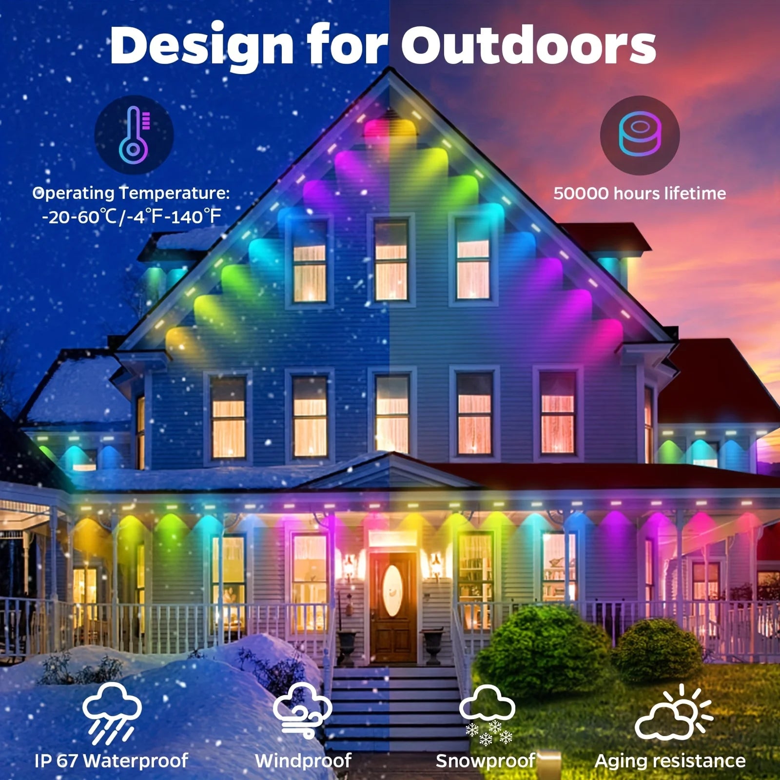 100ft -72 RGB+IC LEDs - 2 pcs