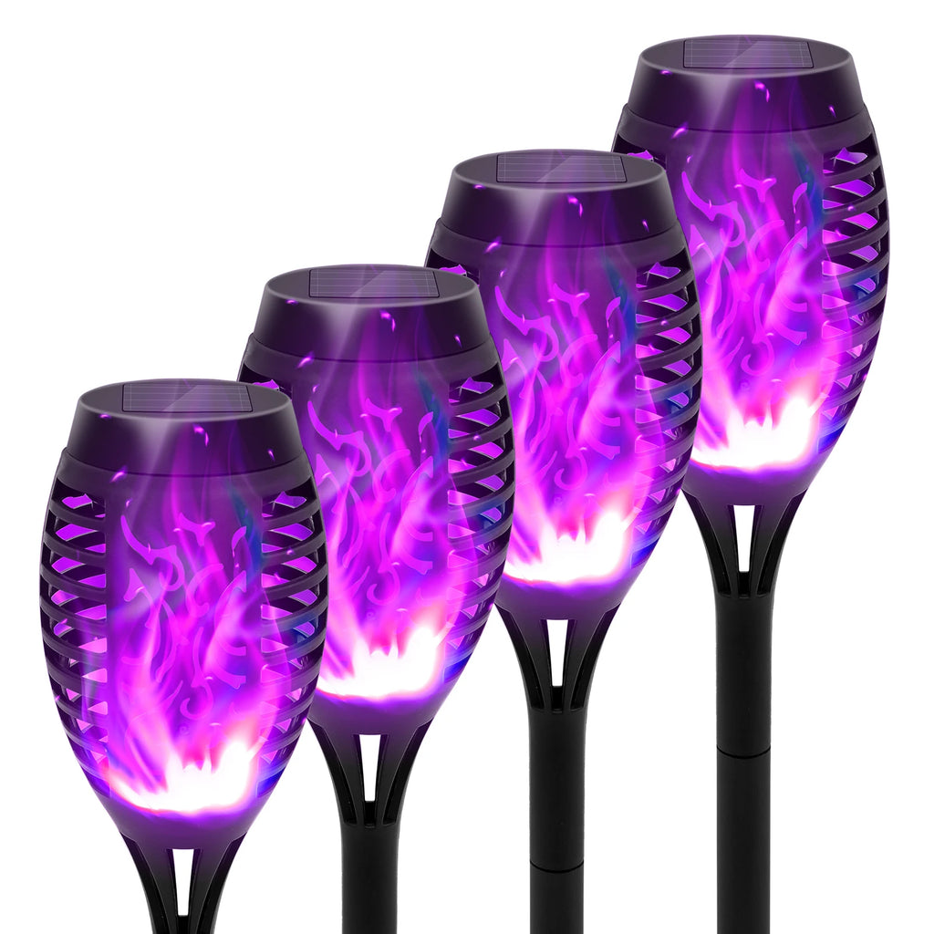 LED Flickering Outdoor Solar Flame Torch Light