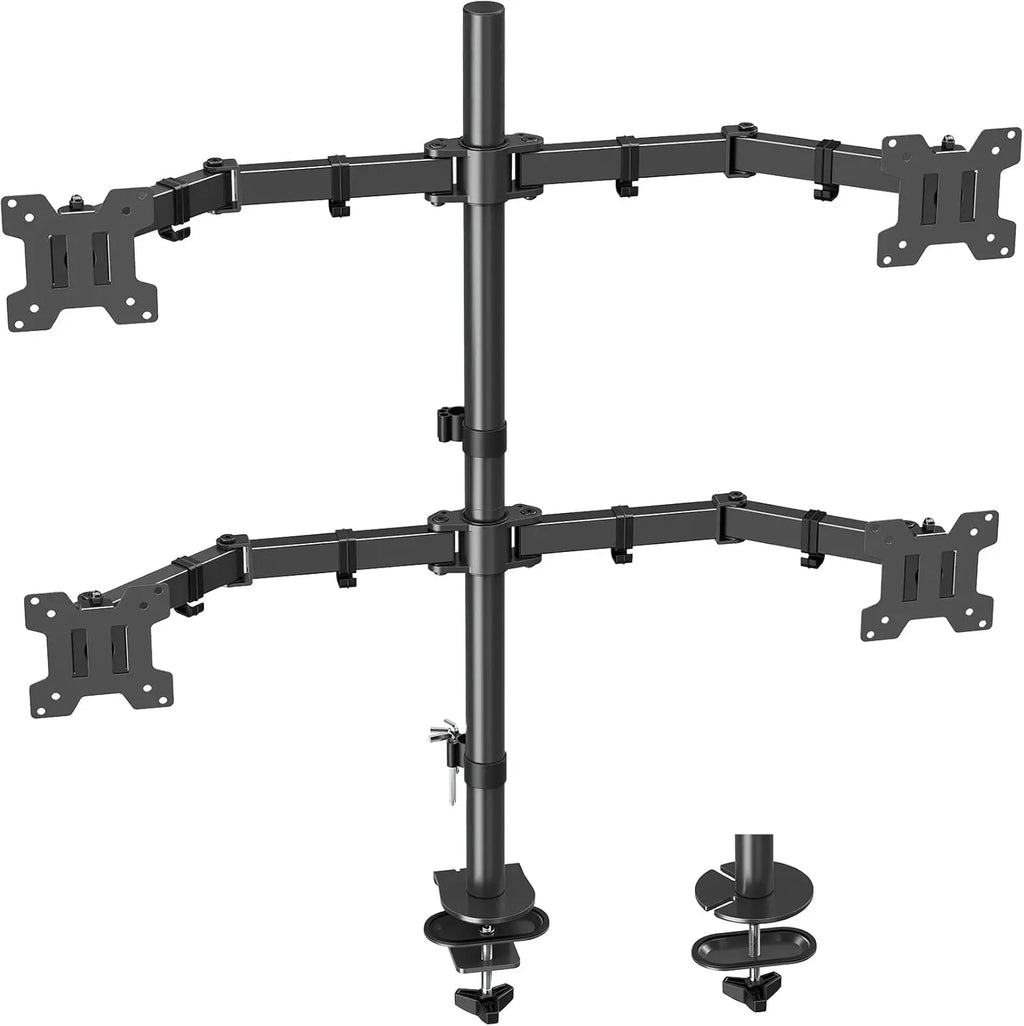Quad Monitor Stand for 13-32 Inch Screens