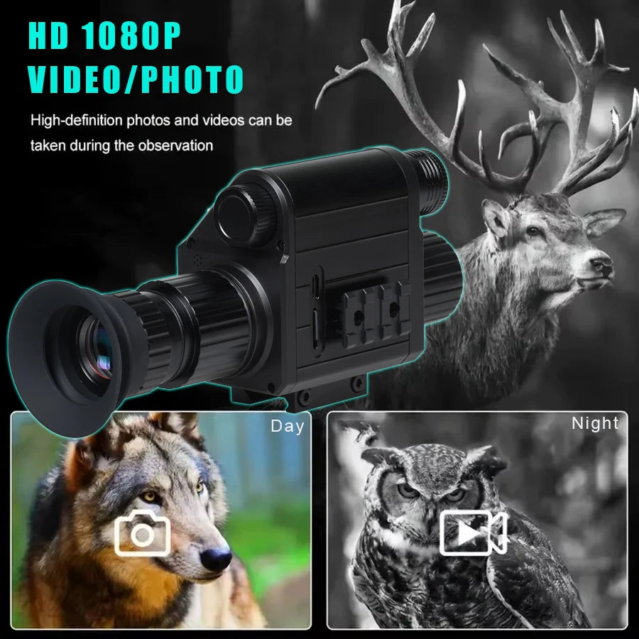 5X Zoom HD 1080P Digital Night Vision Riflescope, Sight Monocular