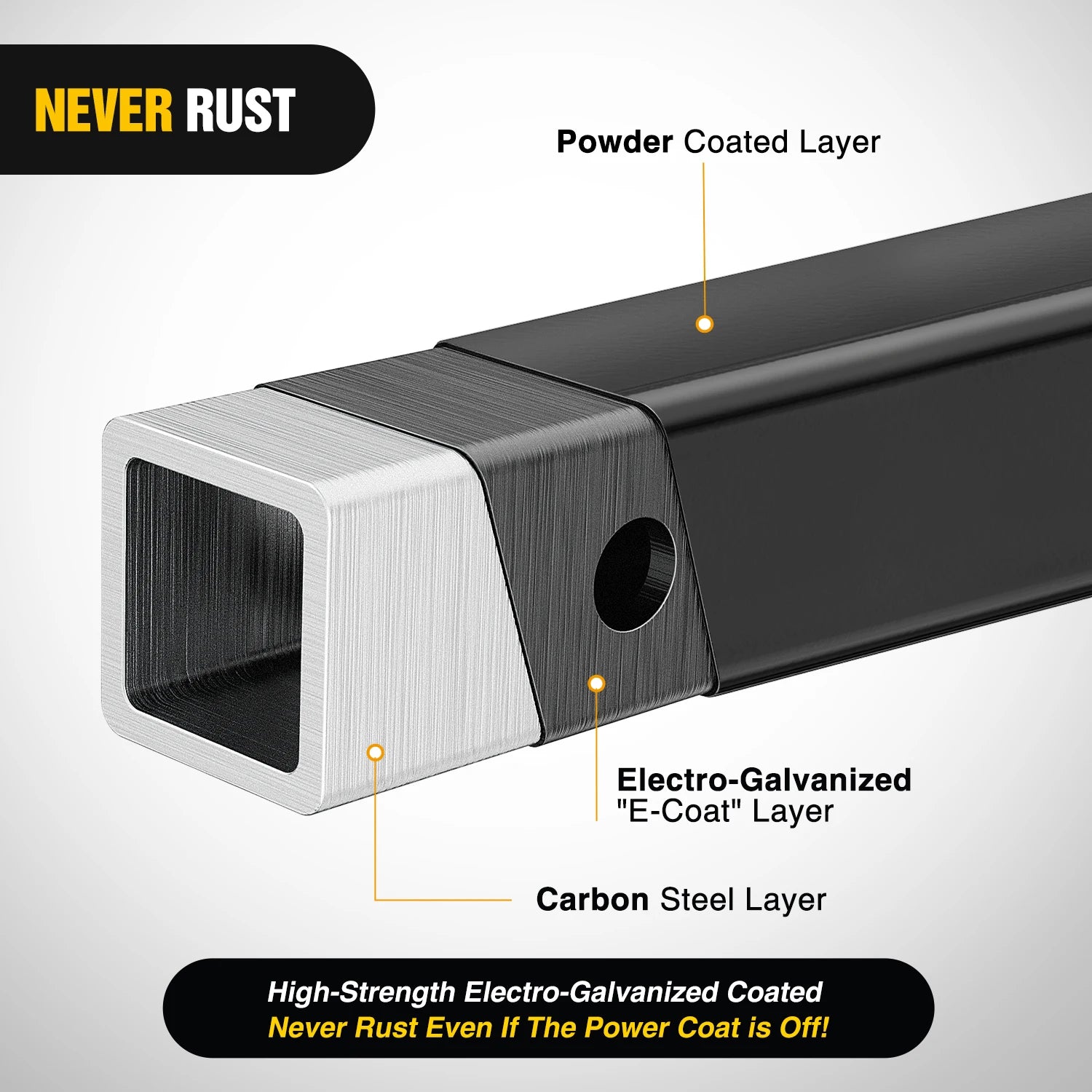 Nilight Heavy-Duty Hitch Extender with Anti-Slip Step
