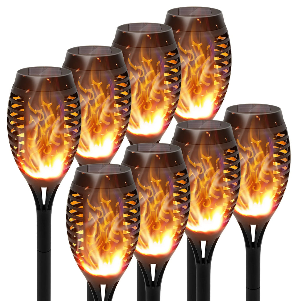 LED Flickering Outdoor Solar Flame Torch Light