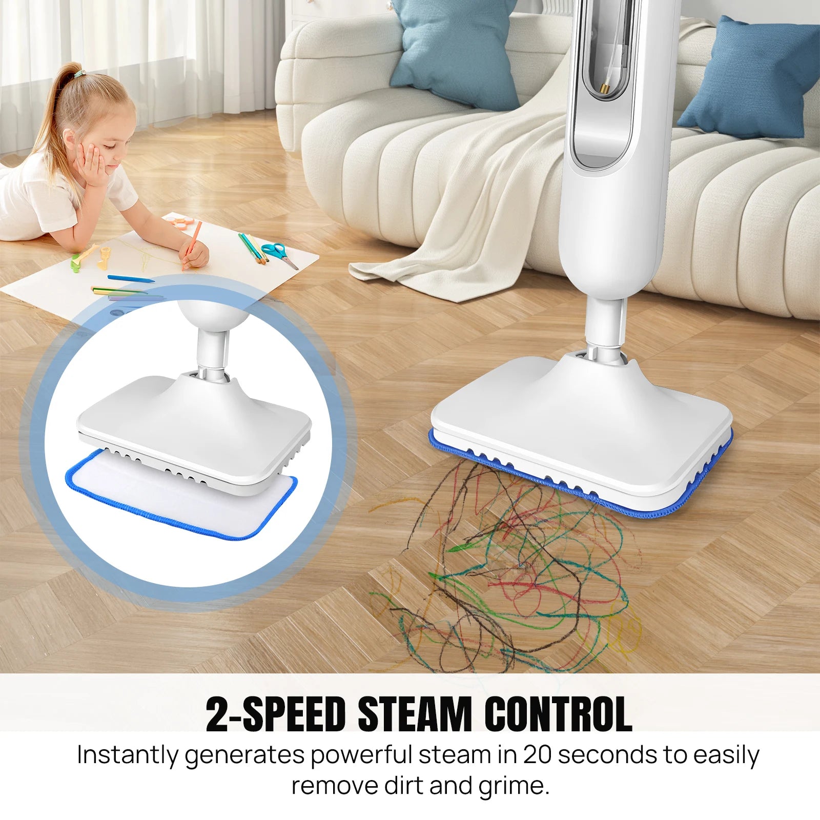 12 IN 1 Electric Steam Mop