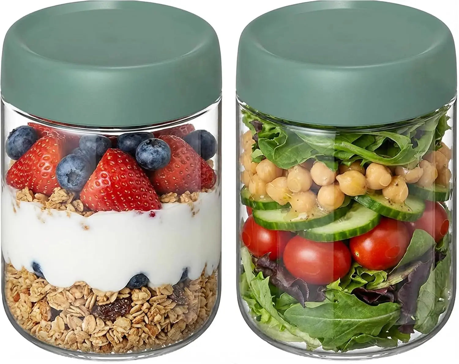 16oz Glass Mason Jars with Lids - Wide Mouth