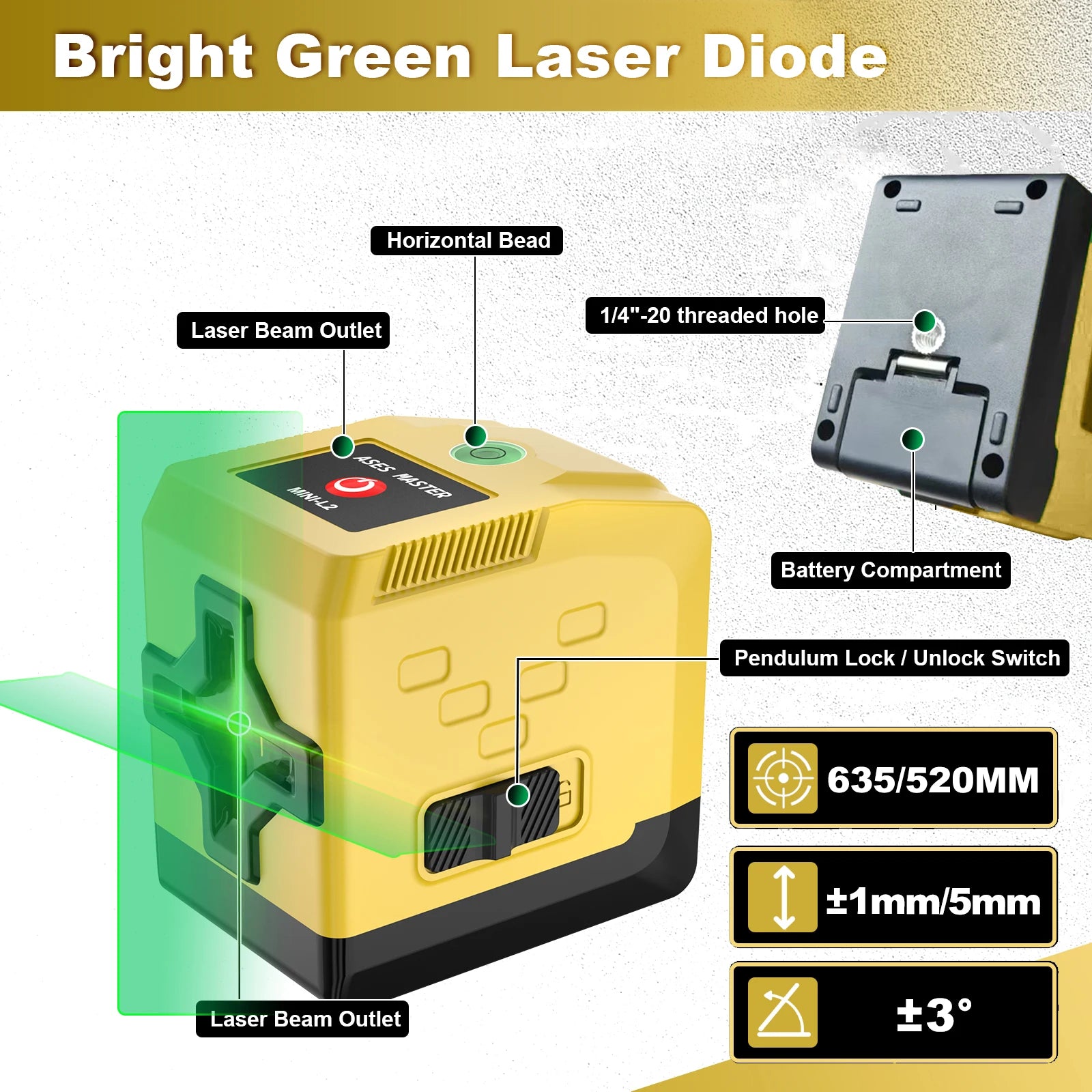 Mini Portable Laser Level