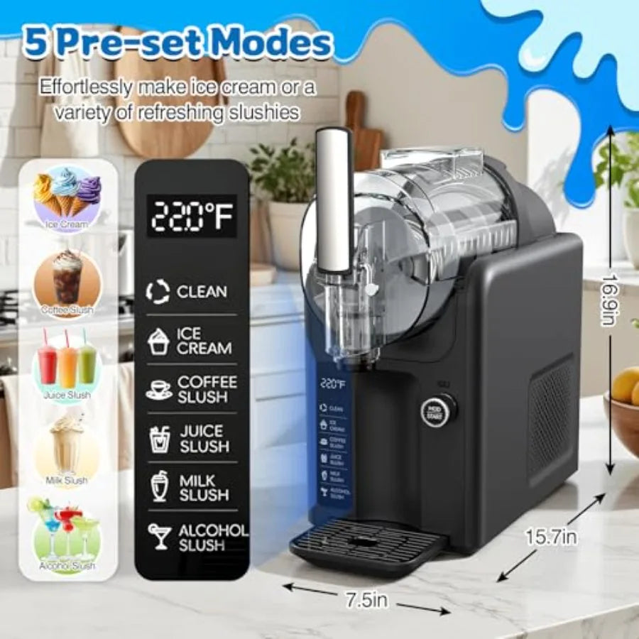 68 oz 2-in-1 Soft Serve Ice Cream Slushie Machine