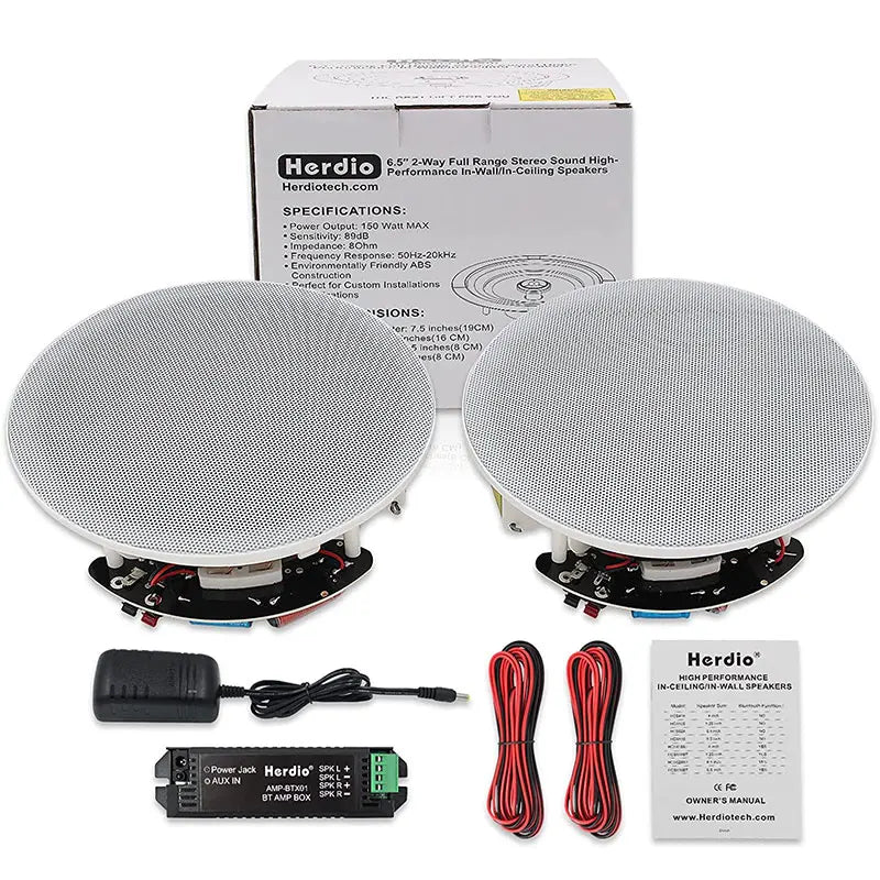 6.5 Inch 300W Home Audio Bluetooth Recessed Ceiling Speaker