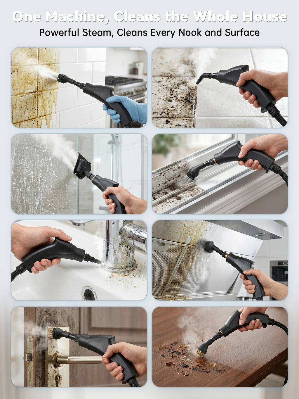 2500W High-Temperature Handheld Steam Cleaner (110V)