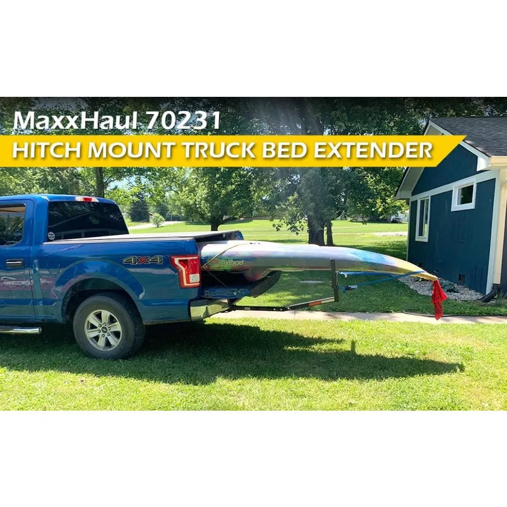 Hitch Mount Pick Up Truck Bed Extender for Ladder Rack Canoe Kayak Long Pipes Lumber Cargo Carrier