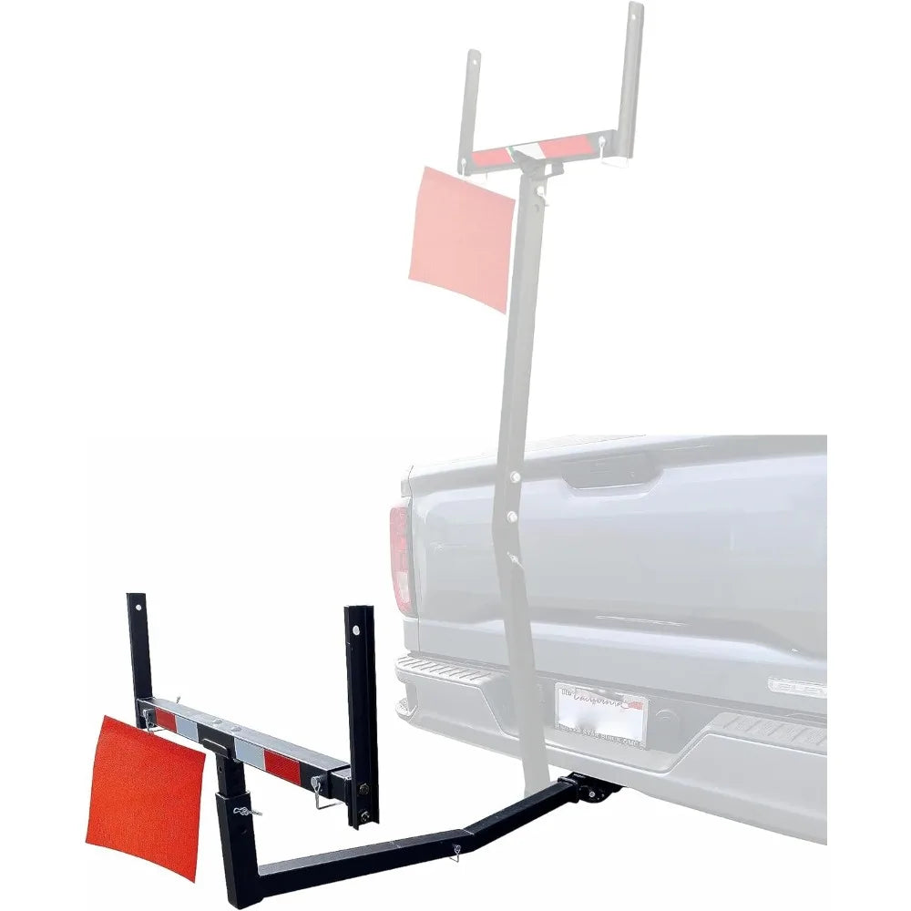 Hitch Mount Pick Up Truck Bed Extender for Ladder Rack Canoe Kayak Long Pipes Lumber Cargo Carrier