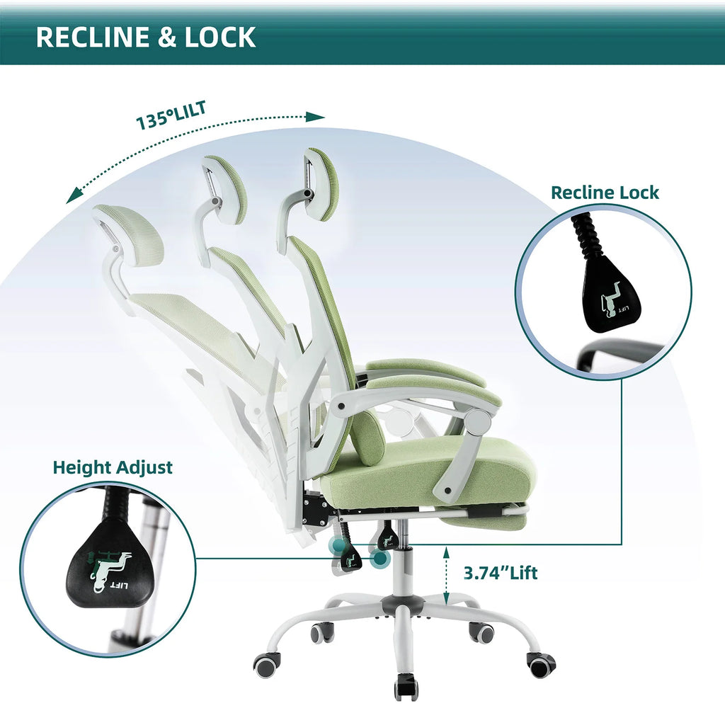 Ergonomic Reclining High Back Mesh Gaming Chair