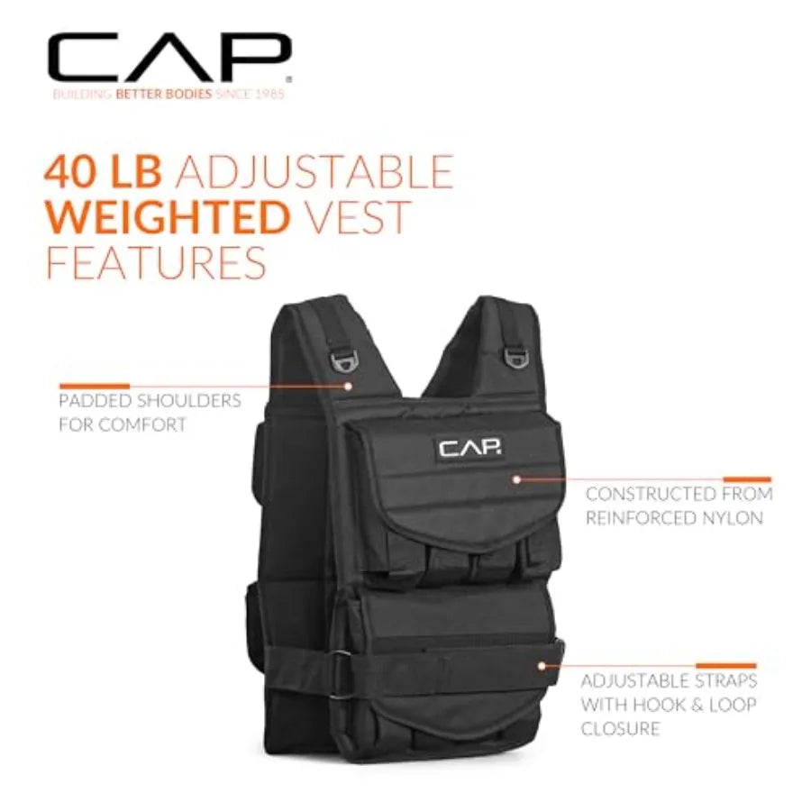 Heavy-Duty Adjustable Weighted Vest (20–150 lbs)