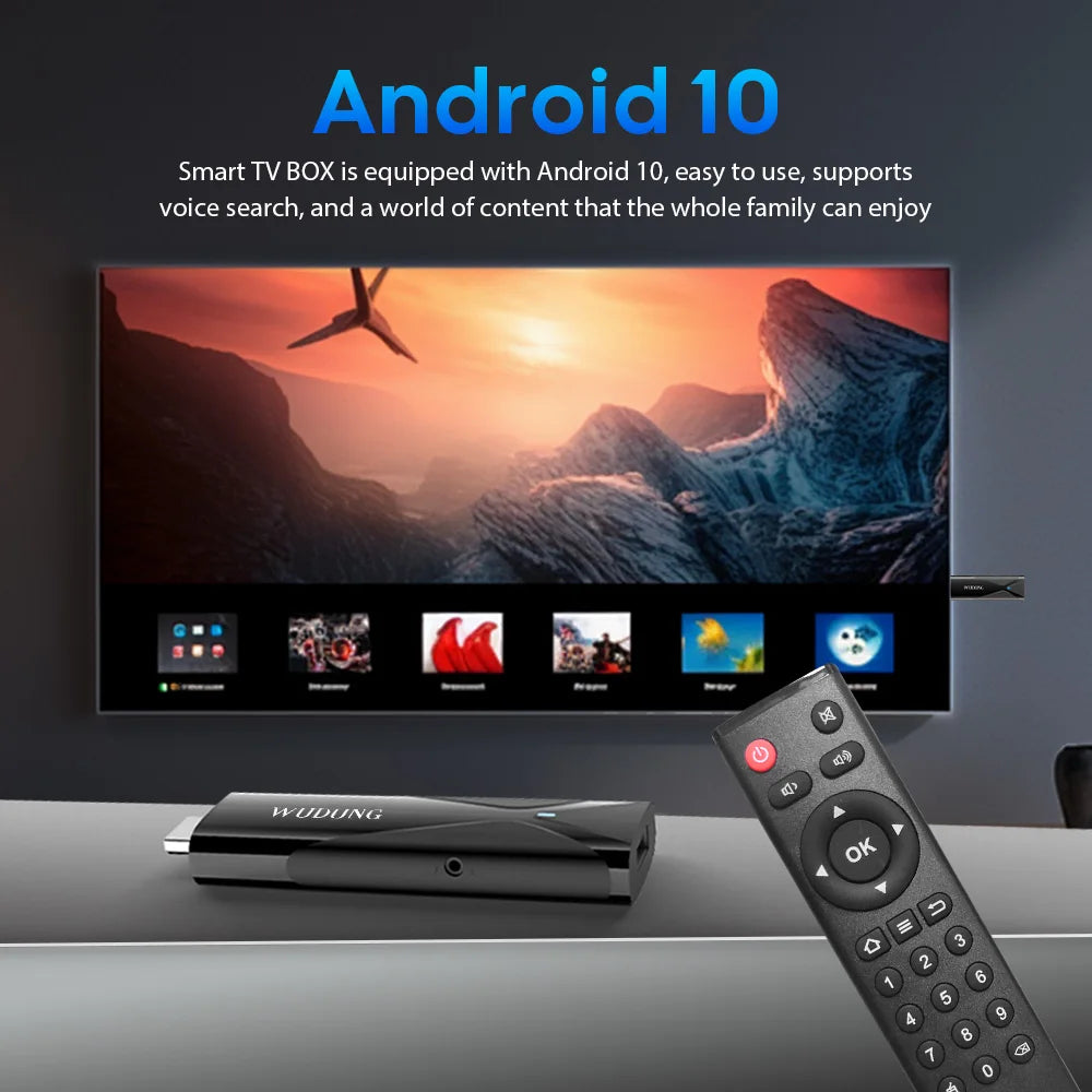 Smart 4K Ultra HD TV Stick – Android 10.0 Streaming Media Player with Dual Wi-Fi & Voice Remote