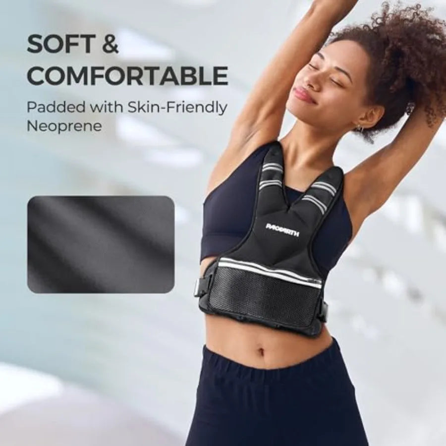 PACEARTH Adjustable X-Shape Weighted Vest 4–32 lbs