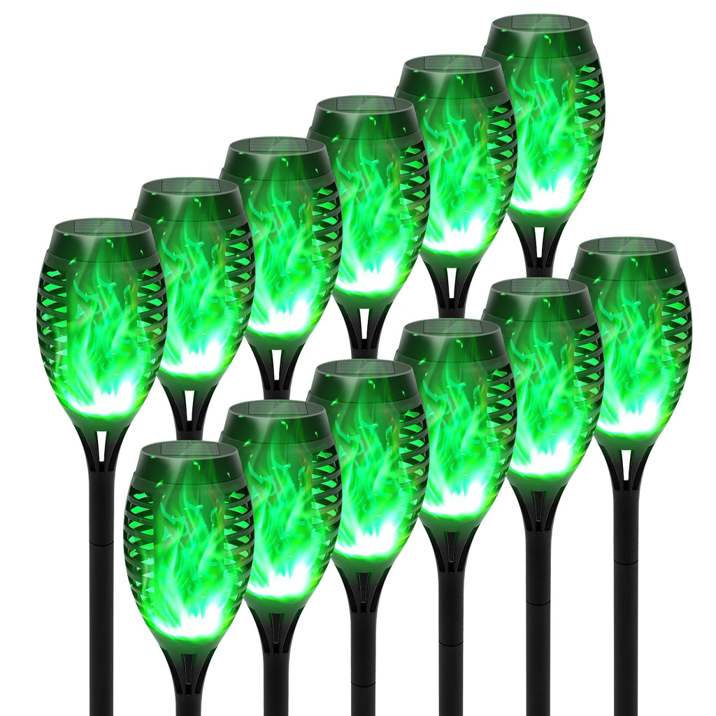LED Flickering Outdoor Solar Flame Torch Light
