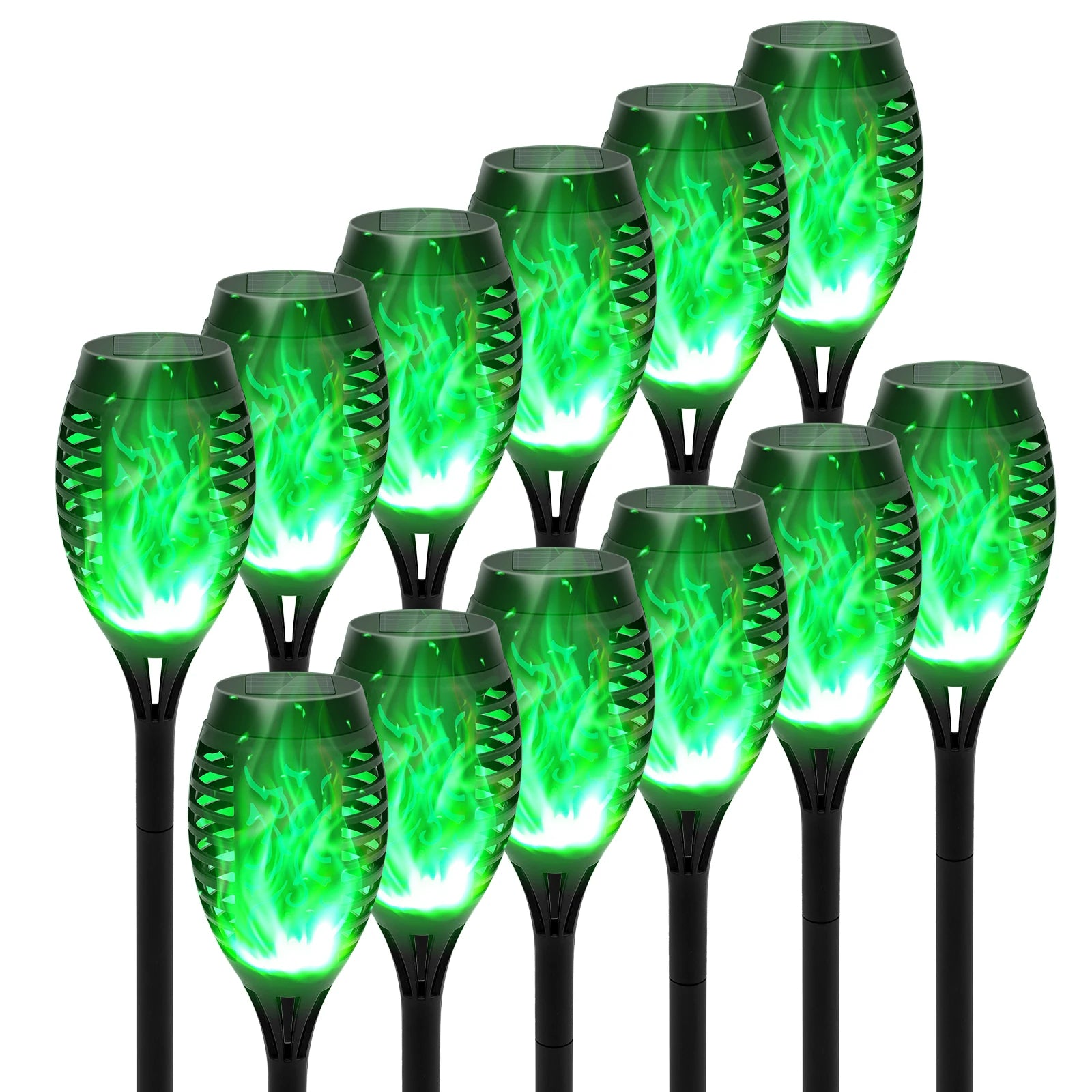 LED Flickering Outdoor Solar Flame Torch Light