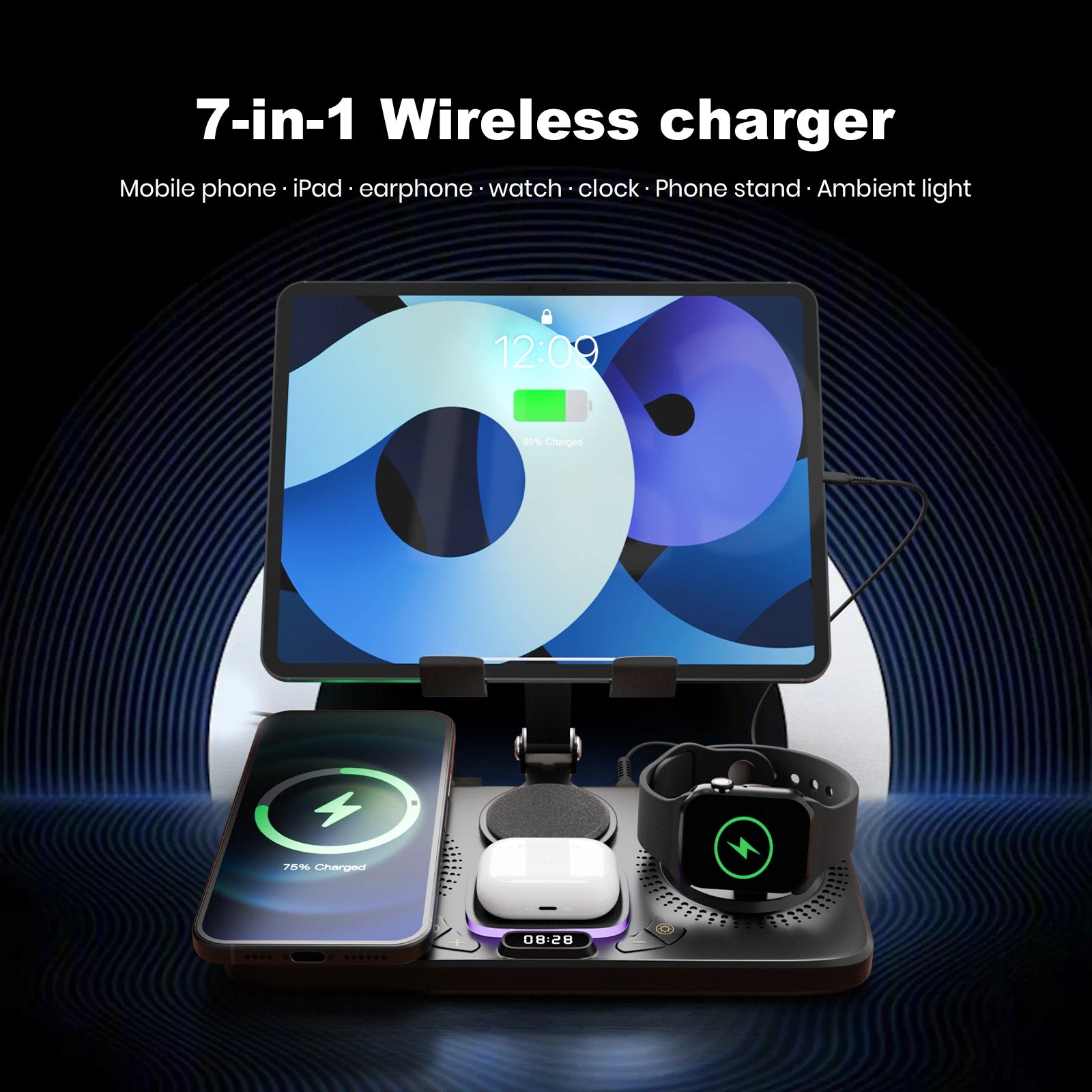 7 in 1 Wireless Charger Station
