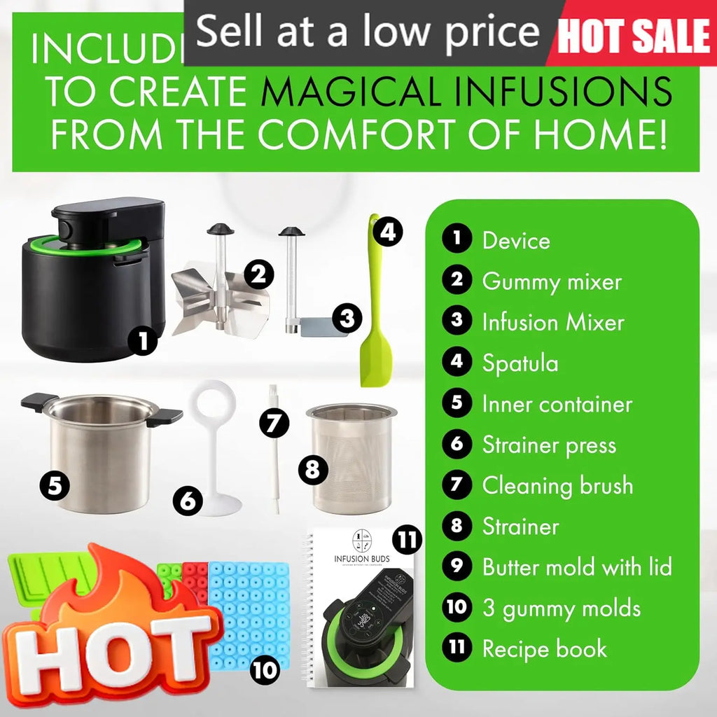 3-In-1 Magical Infuser Machine, Herb Decarboxylator & Gummy Maker
