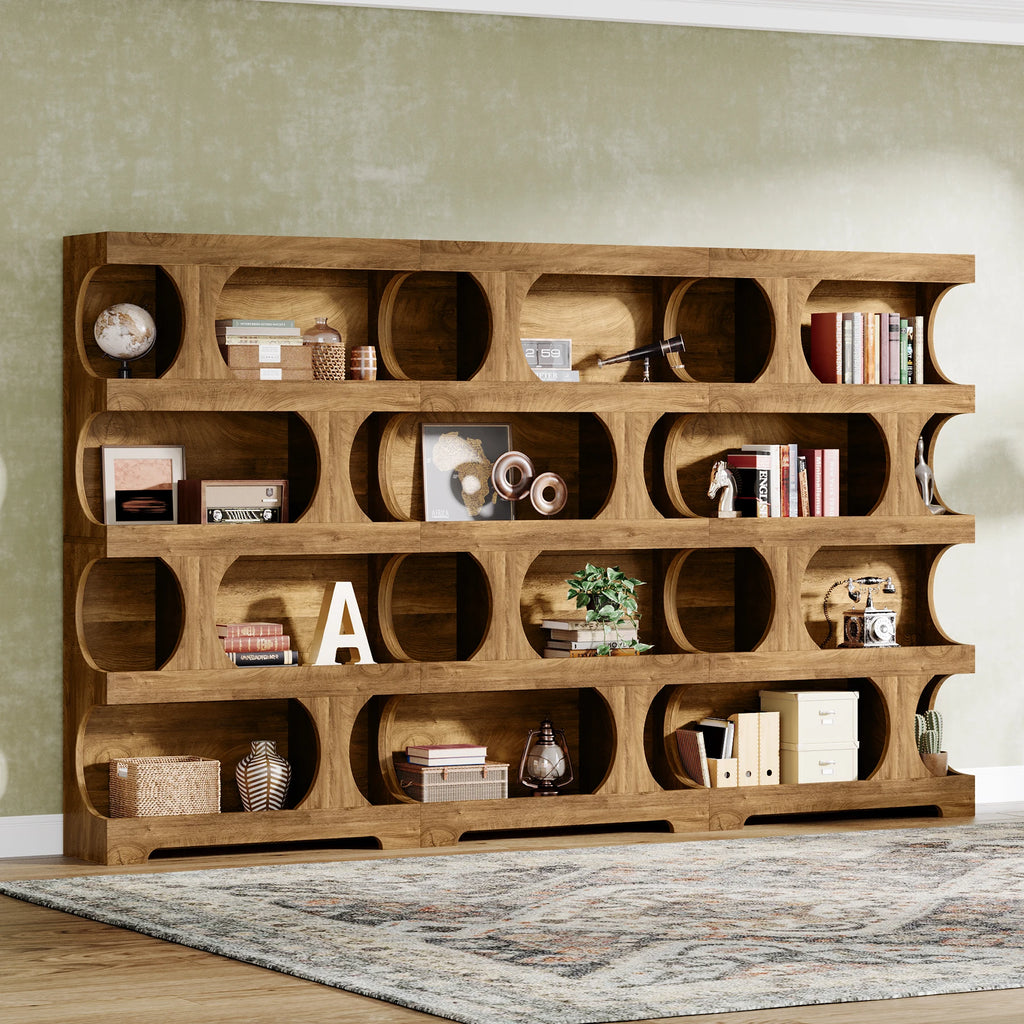 Tribesigns 71" Tall S-Shaped 4-Tier Bookcase