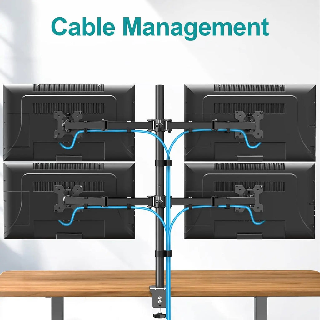 Quad Monitor Stand for 13-32 Inch Screens