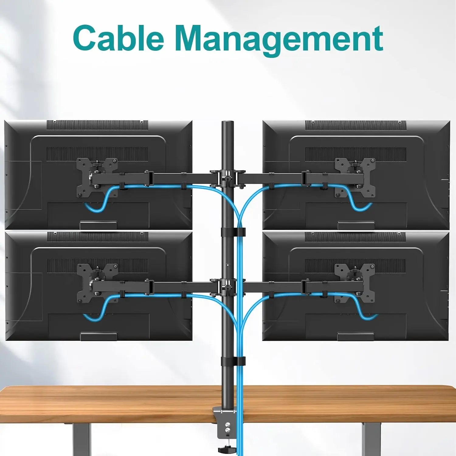 Quad Monitor Stand for 13-32 Inch Screens