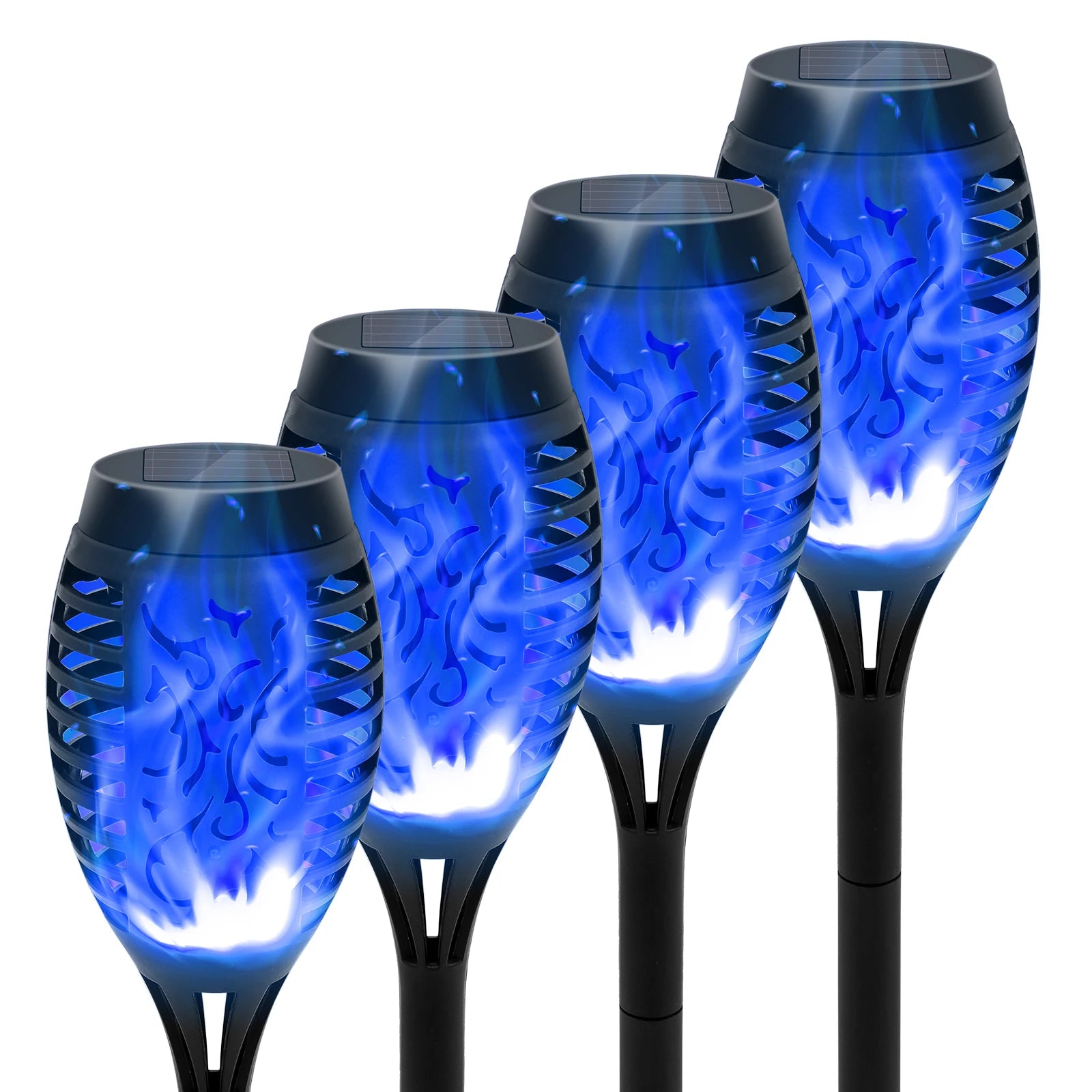 LED Flickering Outdoor Solar Flame Torch Light