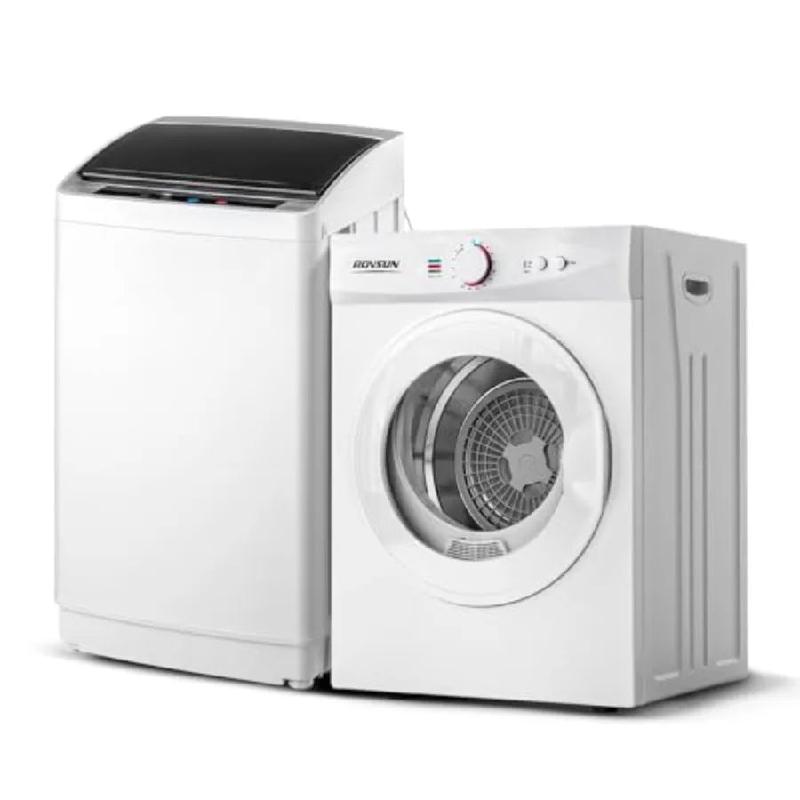 1.8CuFt Portable Clothes Dryer and 17.8LBS Full-Automatic Washing Machine Set