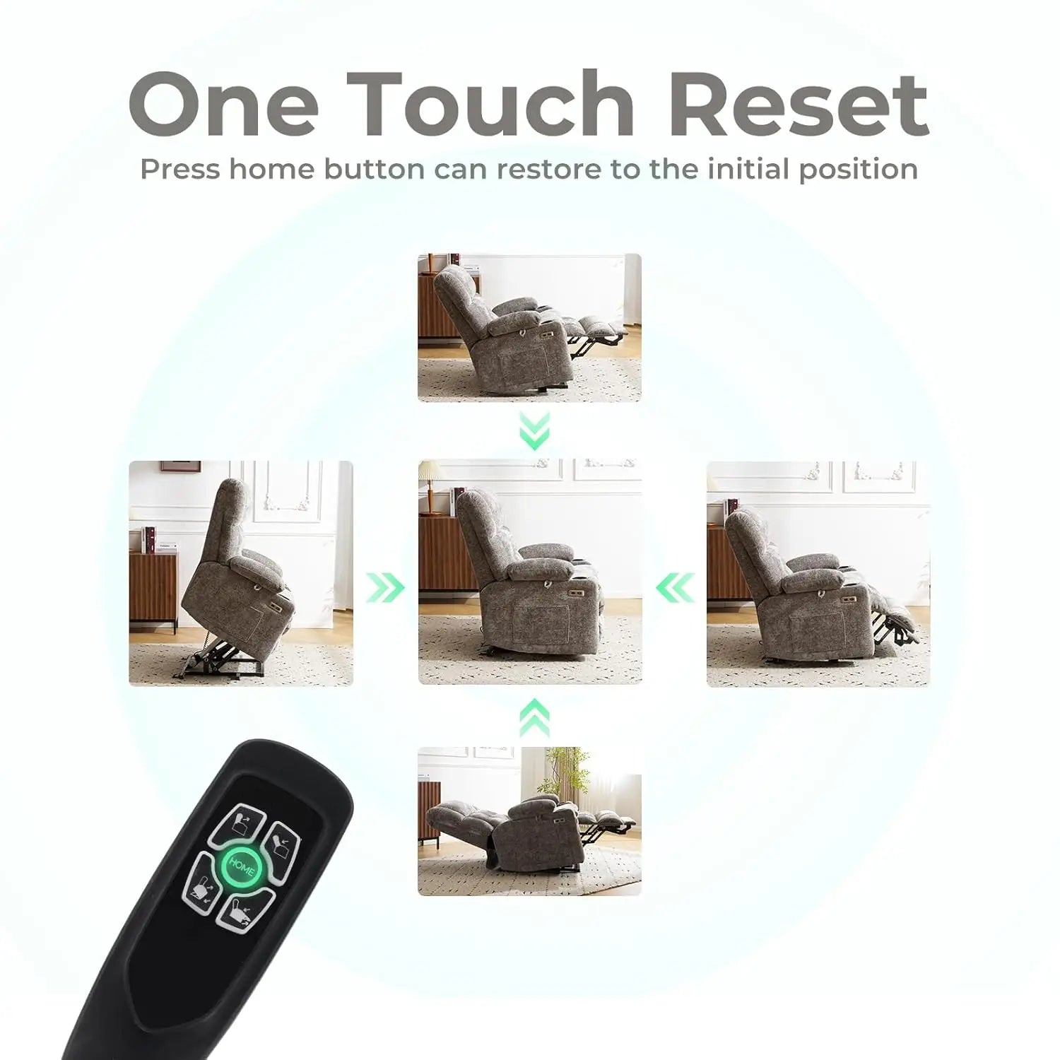 Power Lift Recliner Chair for Elderly with Massage and Heat, Dual Motor Electric Lift Chair with Arm Storage