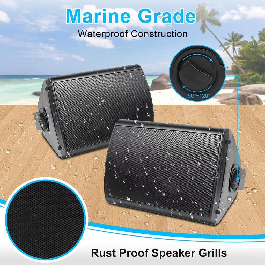 400W Indoor Outdoor Wall Mount Bluetooth Speakers