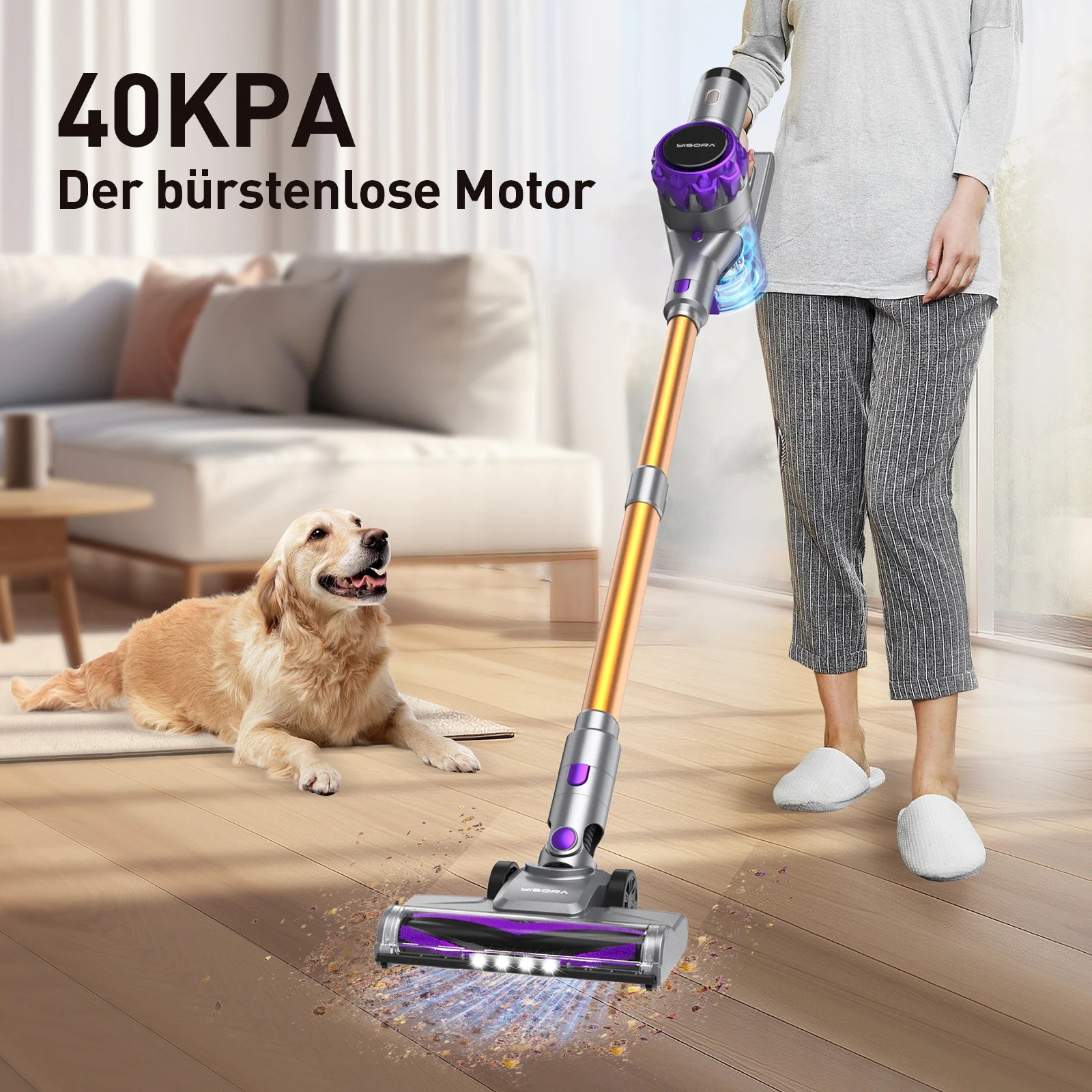 Cordless Vacuum Cleaner for Pet Hair & Carpet