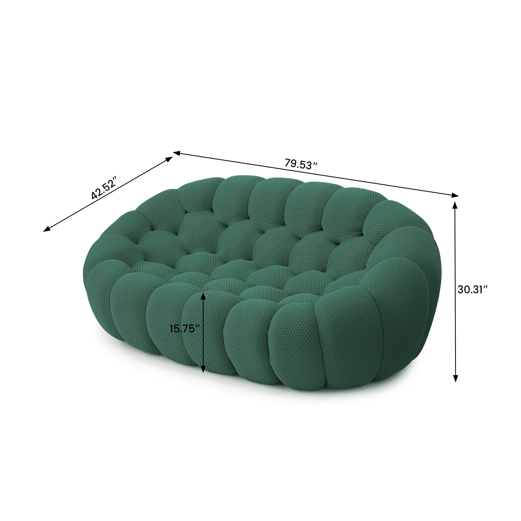 Modern Curved Boneless Sofa