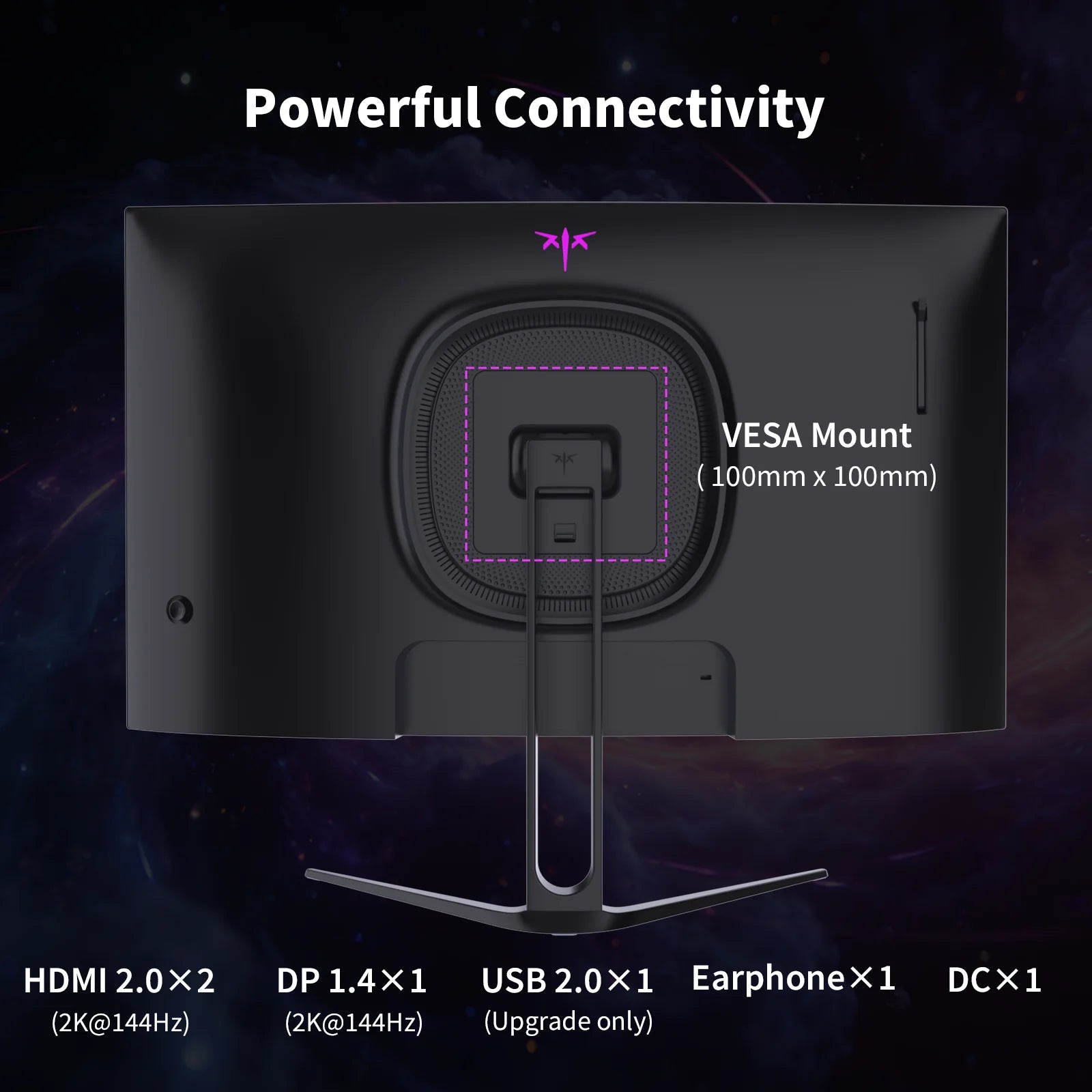 KTC 27" Curved Gaming Monitor (H27S5C) | 1440P QHD 144Hz 1500R Fast Gaming Display
