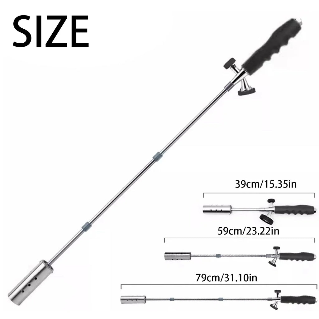 Heavy-Duty Long-Arm Weed Torch | High-Output Outdoor Flamethrower