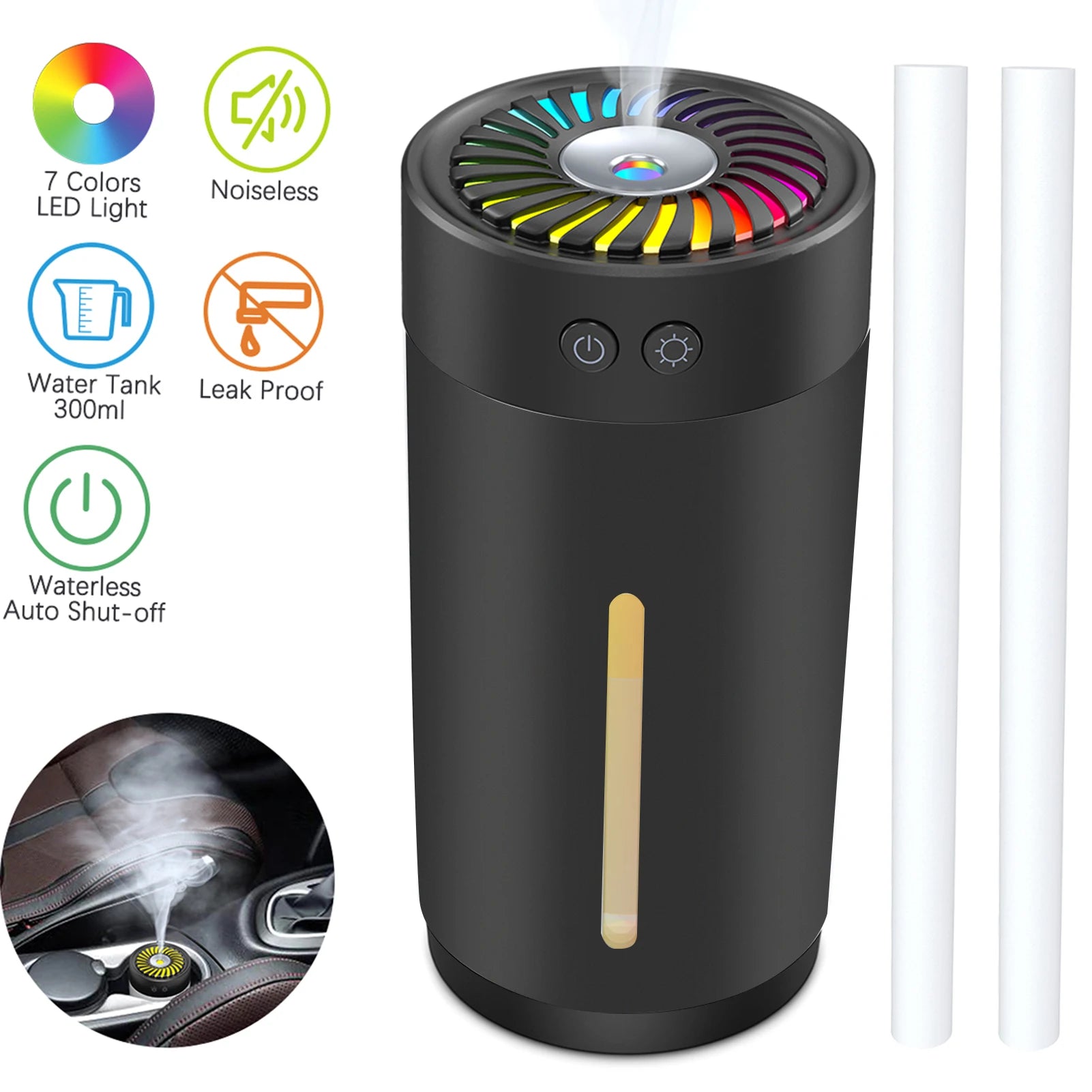 300ml Mini Ultrasonic Humidifier