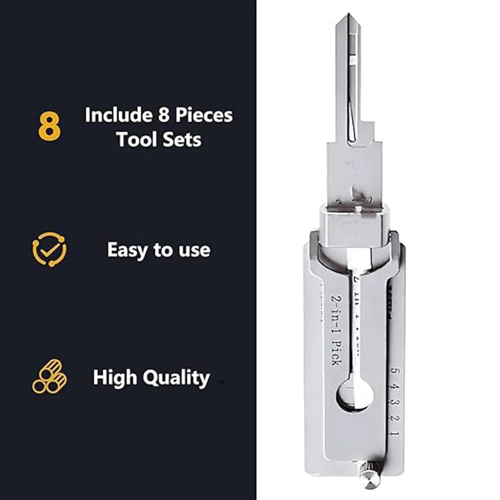 2 In 1 Precision Hook & Pick Set Lock Decoder O-ring