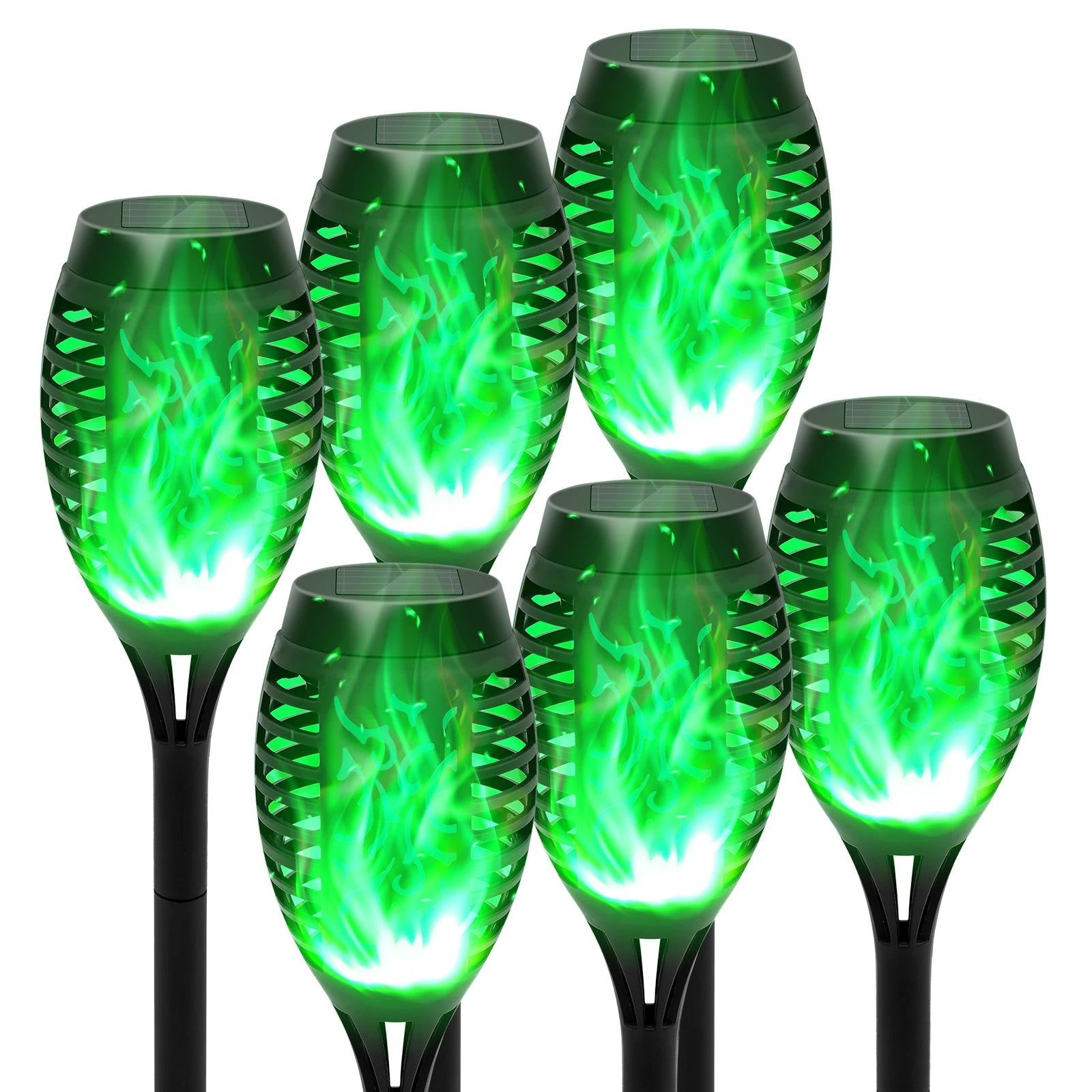 LED Flickering Outdoor Solar Flame Torch Light