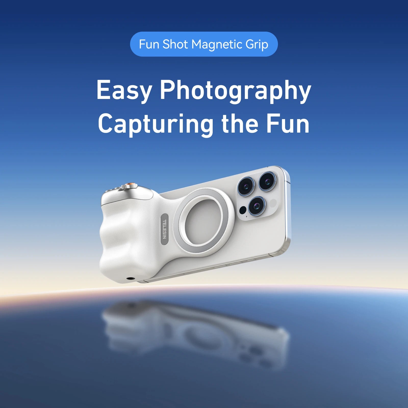 Magnetic Smart Phone Camera Grip Shooting Aid with Remote Control Handle
