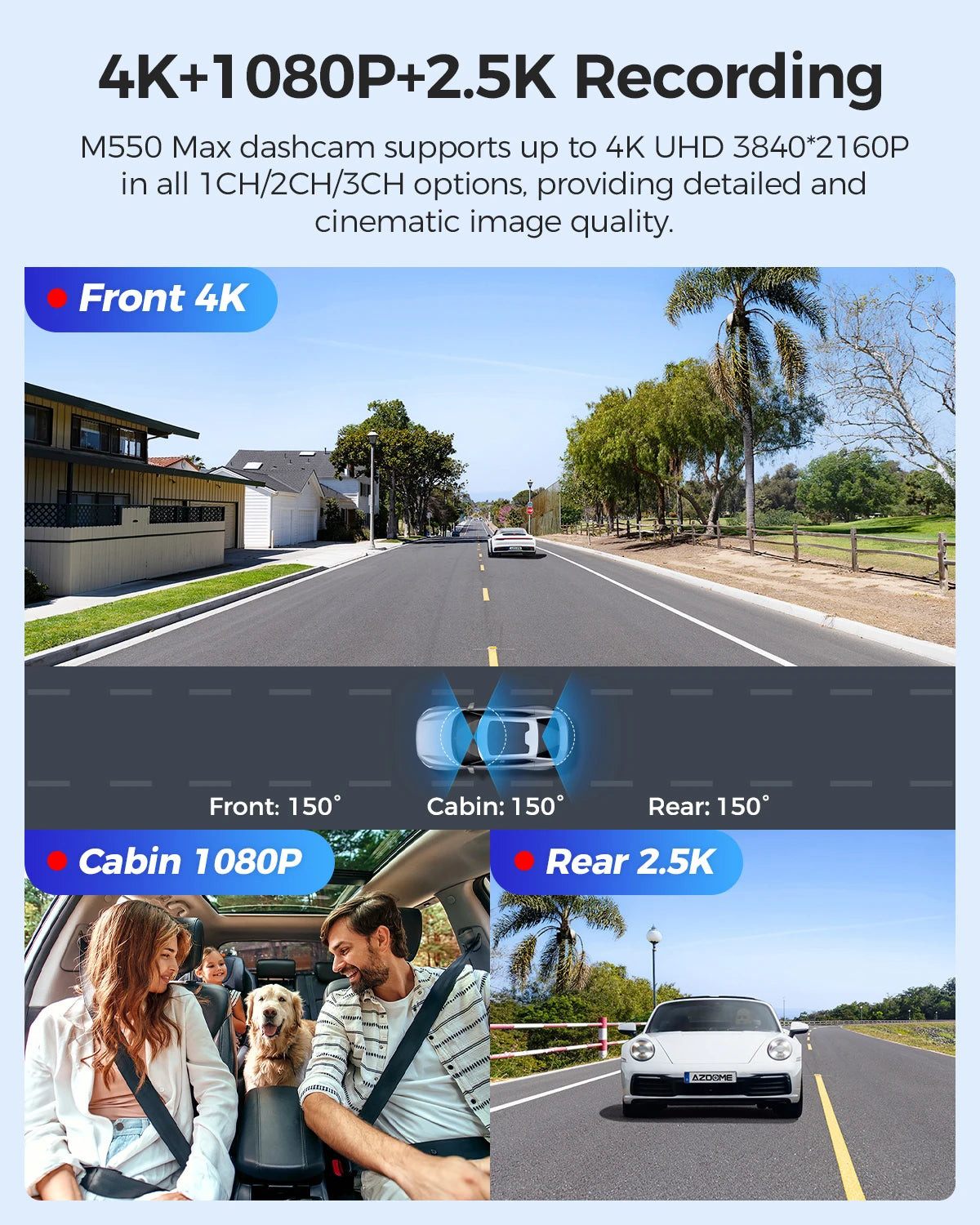 4K Dash Cam w/Rear Cam