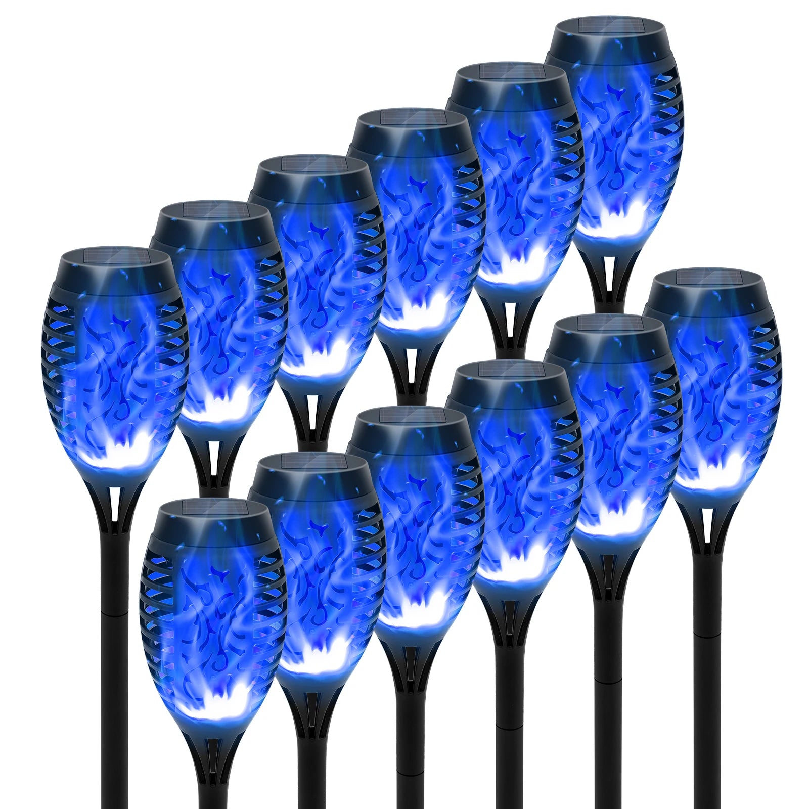 LED Flickering Outdoor Solar Flame Torch Light